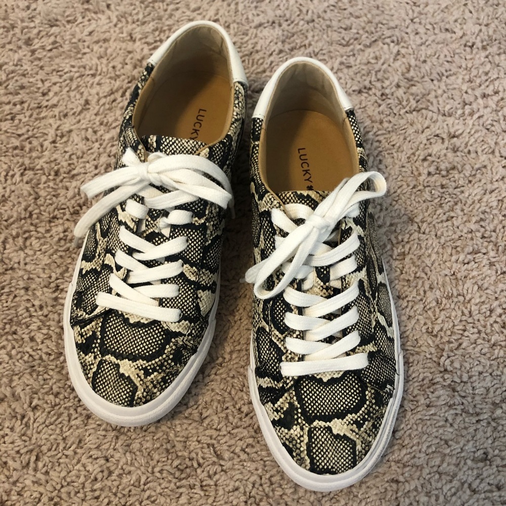 ❌SOLD❌Lucky Brand Snake Print Darleena Sneakers